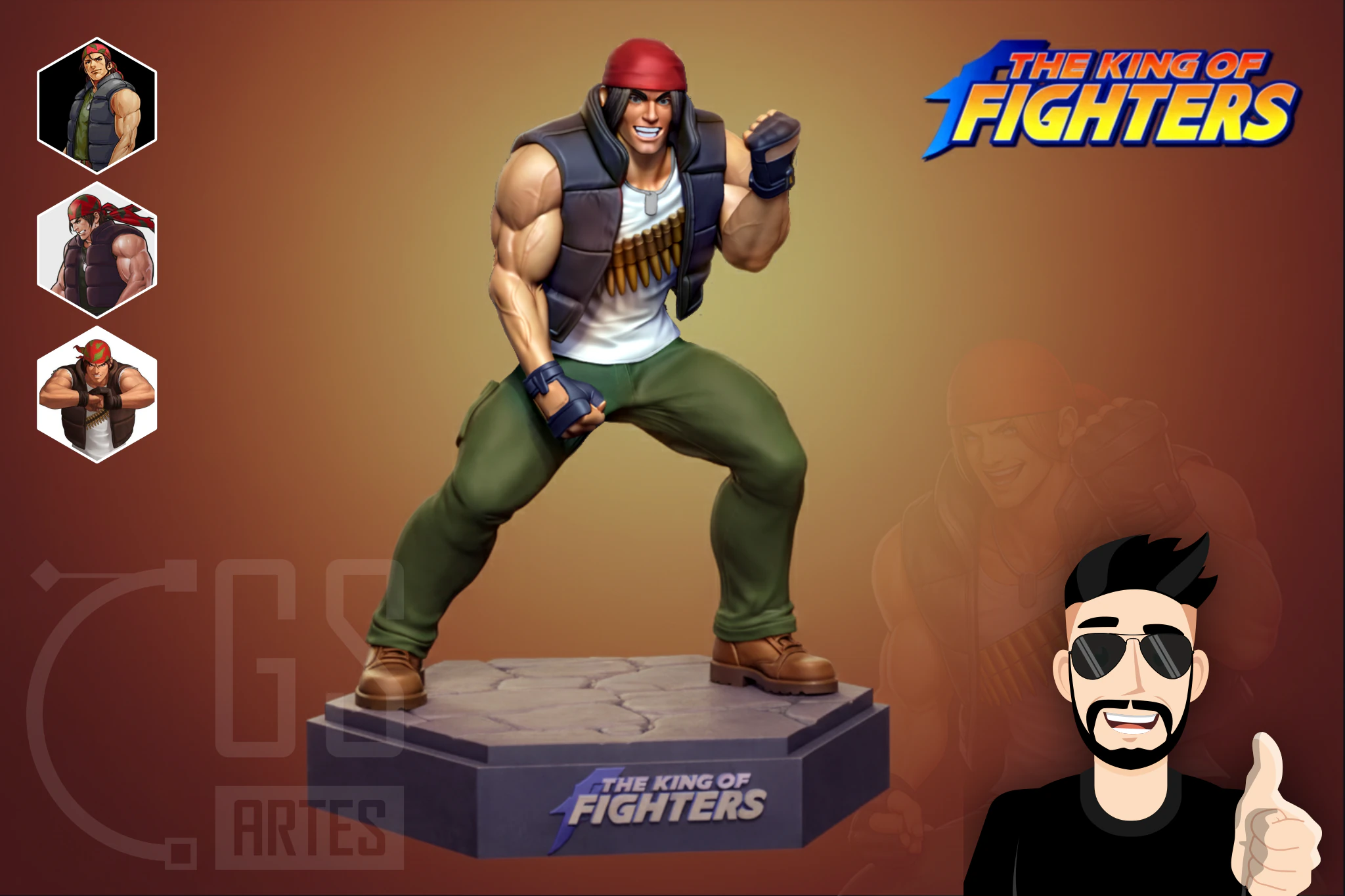 Ralf Jones The King of Fighters 3D Print Model 3D Print Model .c4d .max .obj .3ds .fbx .stl .blend 