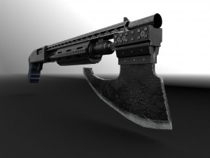 shotgun-axe marvels Modelo 3D