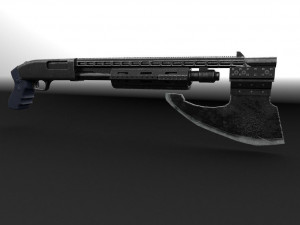 shotgun-axe marvels Modelo 3D