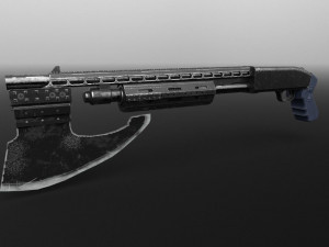 shotgun-axe marvels Modelo 3D