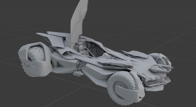 batmobile 3Dプリントモデル .c4d .max .obj .3ds .fbx .stl .blend 