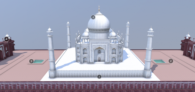 taj mahal Modelo de impresión 3D .c4d .max .obj .3ds .fbx .stl .blend 
