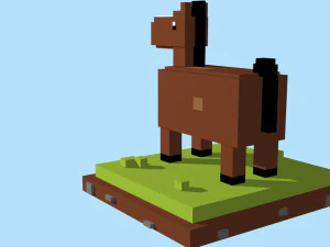 voxel horse - model 1 3D Model