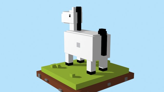 voxel horse - model 2 3D Model .c4d .max .obj .3ds .fbx .stl .blend 