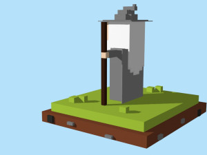 voxel gandalf model 3D Model