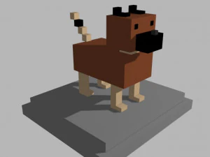 voxel dog - model 1 3D Model