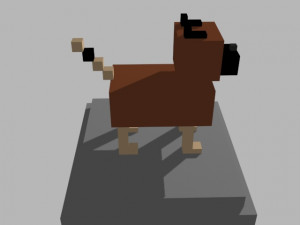 voxel dog - model 1 Modelo 3D