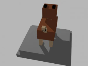voxel dog - model 1 3D Model