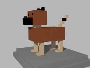voxel dog - model 1 3D Model