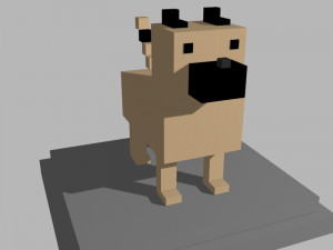 voxel dog - model 2 3D Model