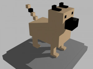 voxel dog - model 2 Modelo 3D