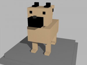 voxel dog - model 2 Modelo 3D