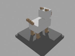 voxel dog - model 3 Model 3D