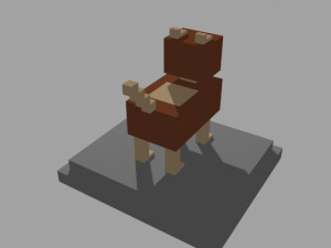 voxel dog - model 5 3D Model