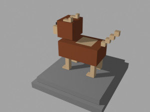 voxel dog - model 5 3D Model