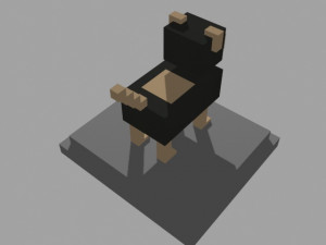 voxel dog - model 7 Modèle 3D