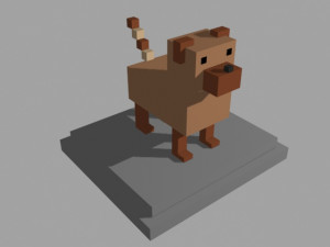 voxel dog - model 8 3D Model