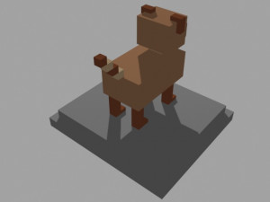 voxel dog - model 8 Modello 3D