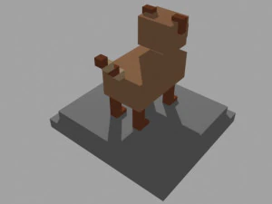 voxel dog - model 8 3D Model
