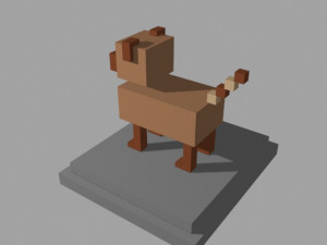 voxel dog - model 8 Modello 3D