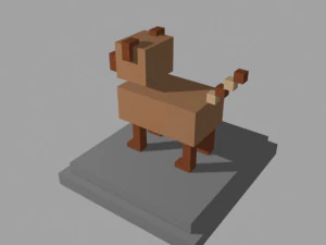 voxel dog - model 8 3D Model