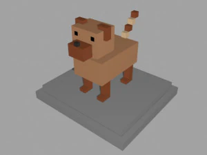 voxel dog - model 8 3D Model