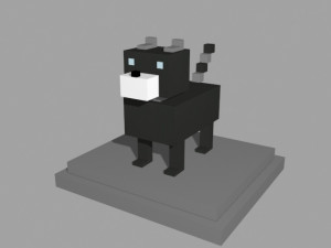 voxel dog - model 9 3D Model