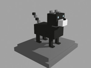 voxel dog - model 9 Modèle 3D