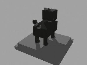 voxel dog - model 9 Modèle 3D