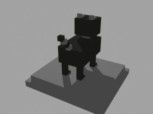 voxel dog - model 9 3D Model