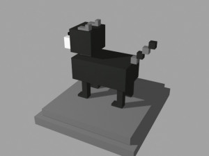 voxel dog - model 9 Modèle 3D