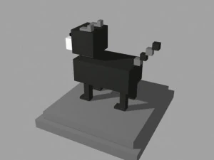 voxel dog - model 9 3D Model