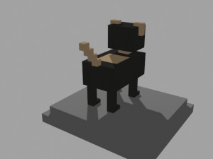 voxel dog - model 10 3D Model