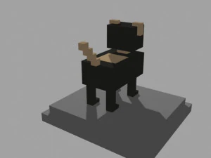 voxel dog - model 10 3D Model