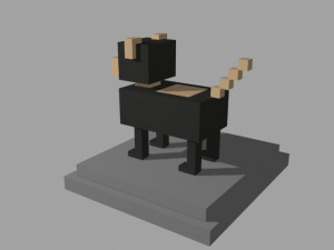 voxel dog - model 10 3D Model