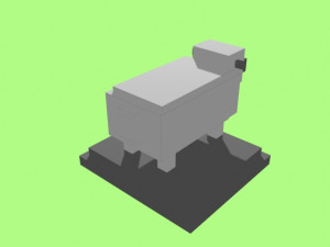 voxel sheep - model 1 Modelo 3D