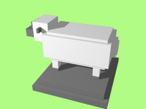 voxel sheep - model 1 Modelo 3D