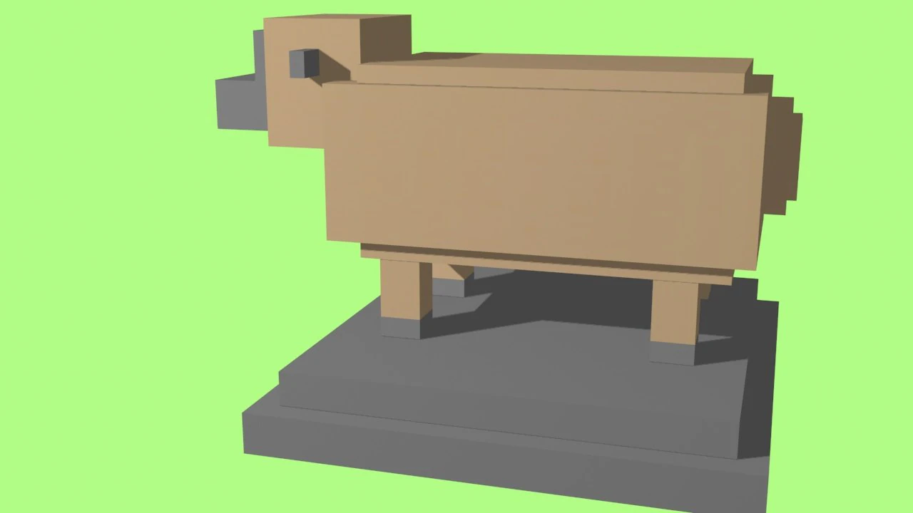 voxel sheep - model 2 3D Model .c4d .max .obj .3ds .fbx .stl .blend 