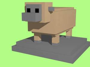 voxel sheep - model 2 3D Model