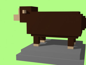 voxel sheep - model 3 3D Model