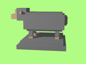 voxel sheep - model 4 Modelo 3D