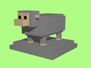 voxel sheep - model 4 Modelo 3D