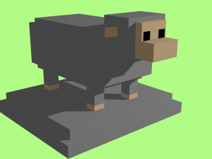 voxel sheep - model 4 Modelo 3D