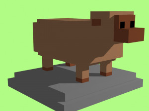 voxel sheep - model 6 Modelo 3D