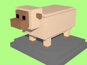 Voxel-Schaf &ndash; Modell 8 3D Modell
