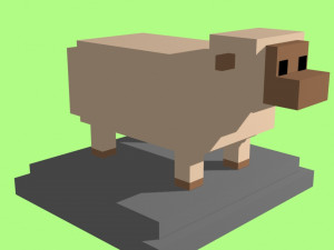 voxel sheep - model 8 Modelo 3D