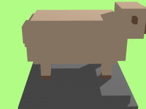 voxel sheep - model 8 Modelo 3D