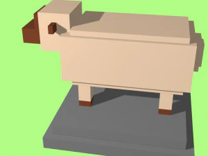 voxel sheep - model 9 3D Model
