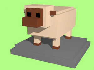 voxel sheep - model 9 3D Model