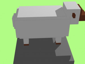 voxel sheep - model 10 Modello 3D